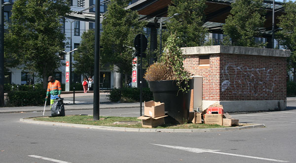 Ramassage de déchets à Orchies